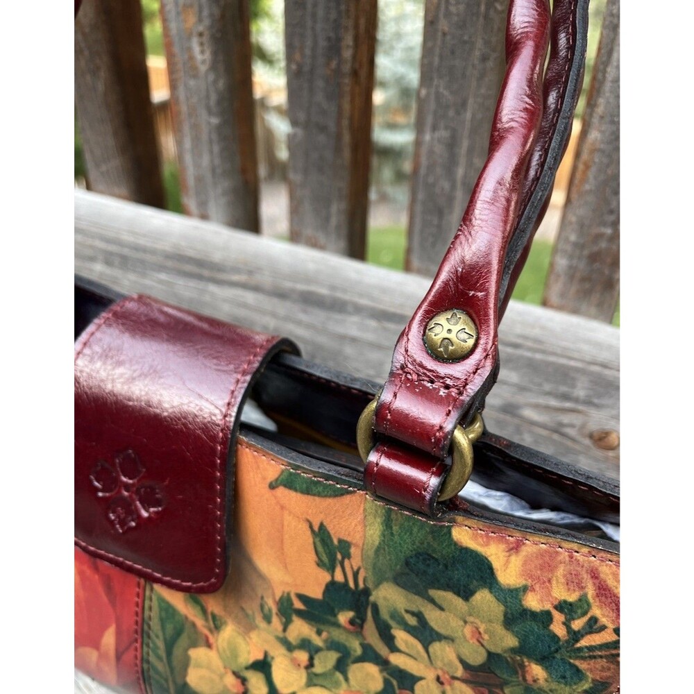 Patricia Nash Rienzo Floral Leather Satchel Shoulder Bag Multicolor - Picture 3 of 16